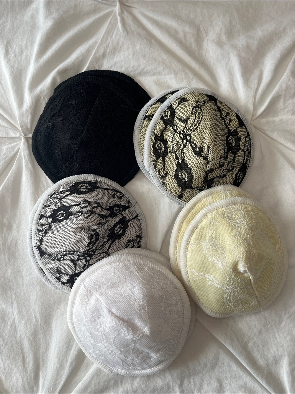 Lace Breast Form Covers - Set of Mixed Colors